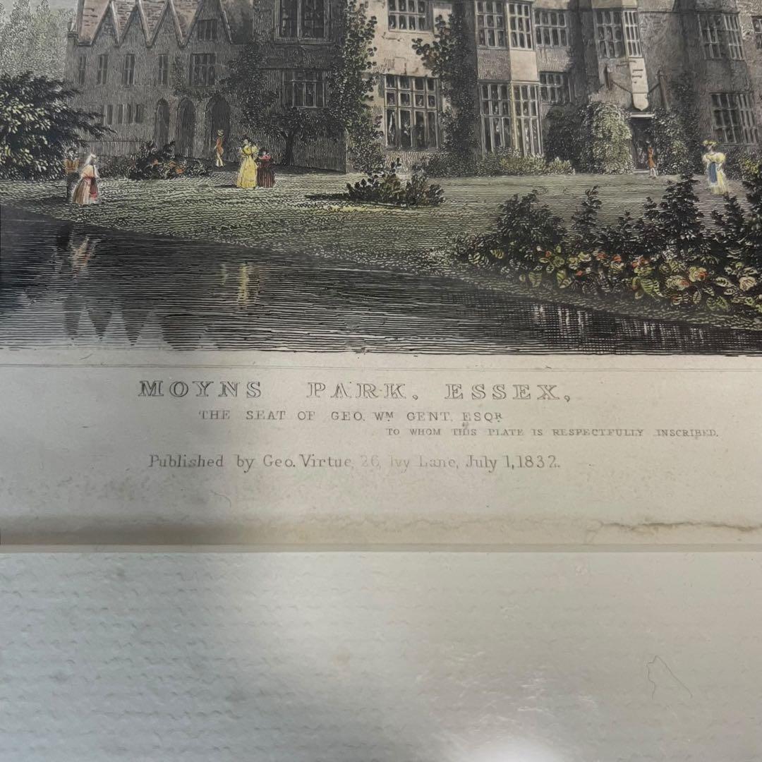 MOTHS PARK 銅版画 1832年製