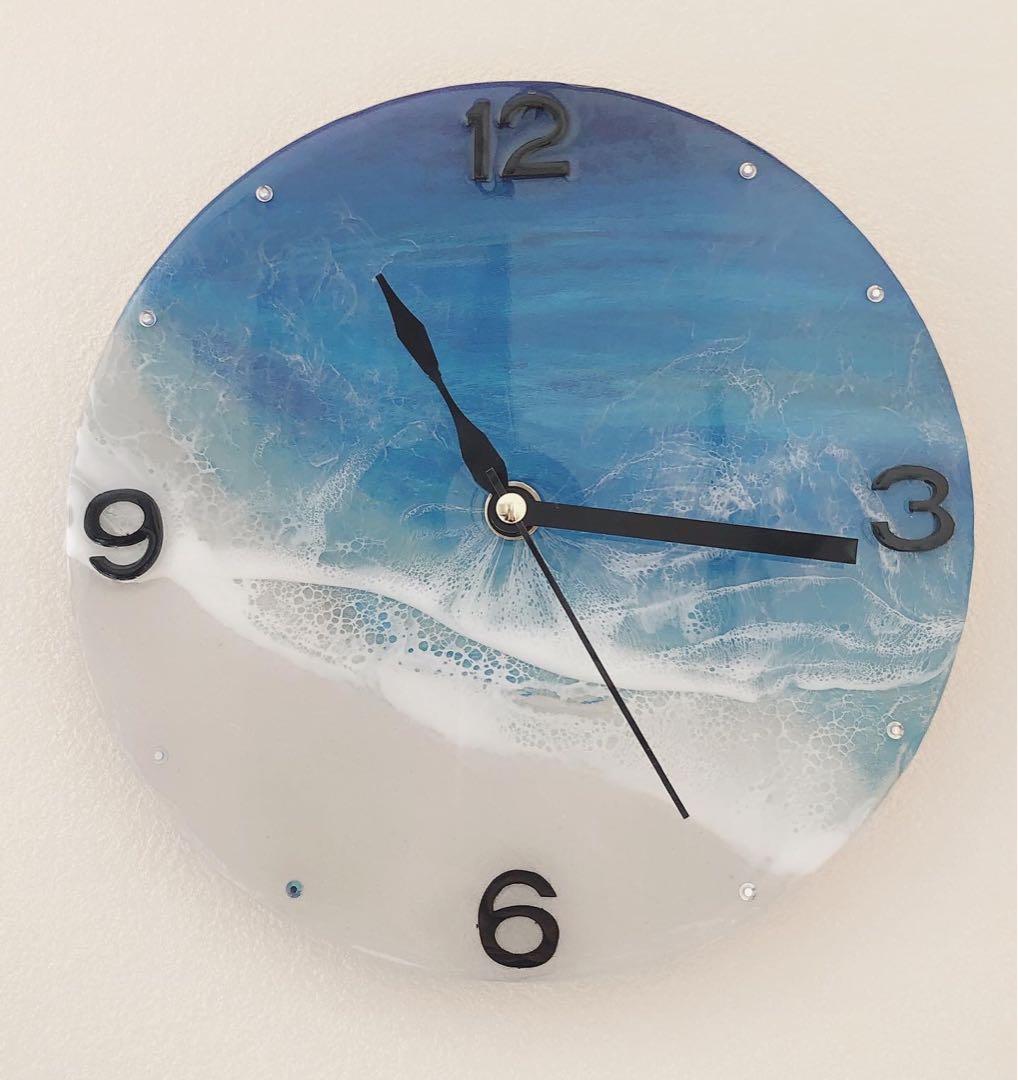 海レジン　No.14 時計　オーシャンアート