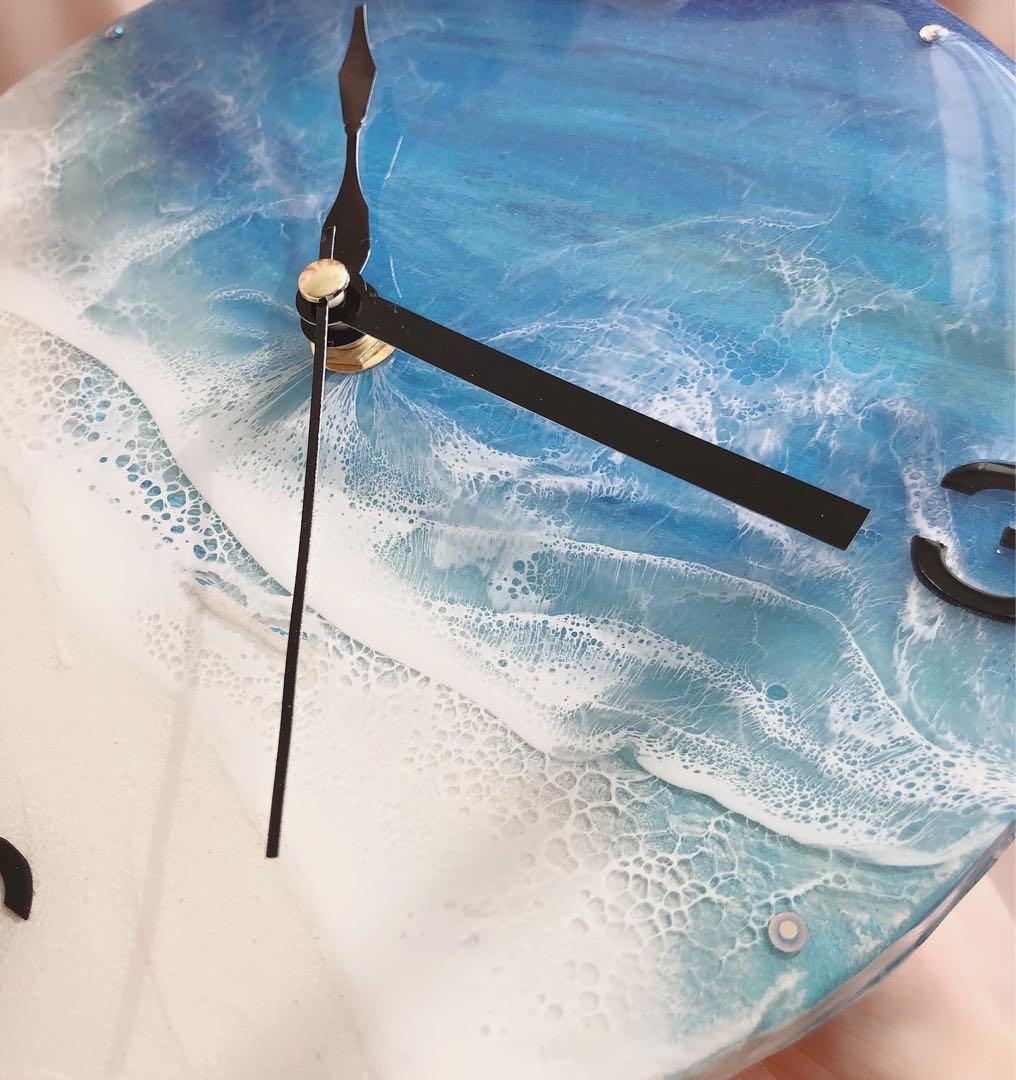 海レジン　No.14 時計　オーシャンアート