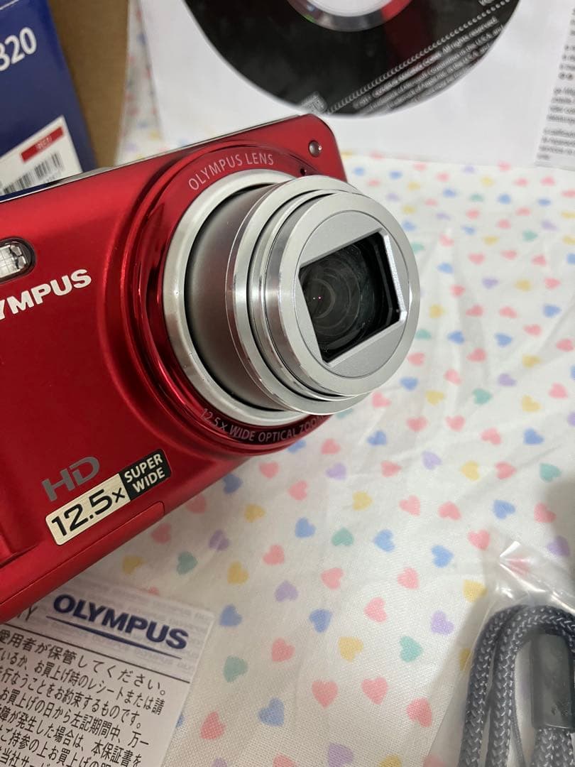 OLYMPUS VR-320 レッド 14MP デジカメ