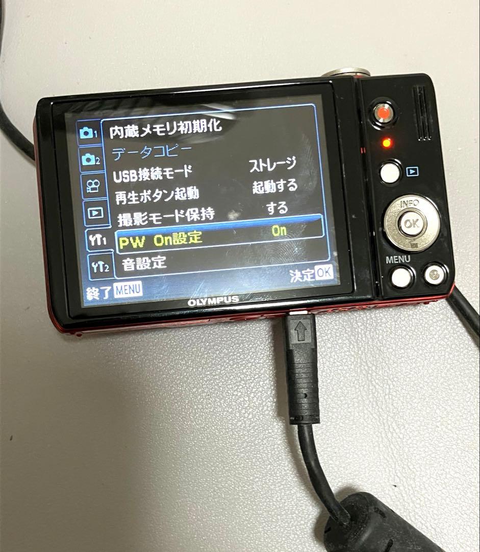 OLYMPUS VR-320 レッド 14MP デジカメ