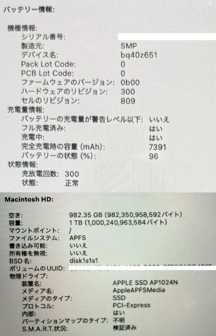 ワンオーナーMacBook Pro 16インチ i9 1TB