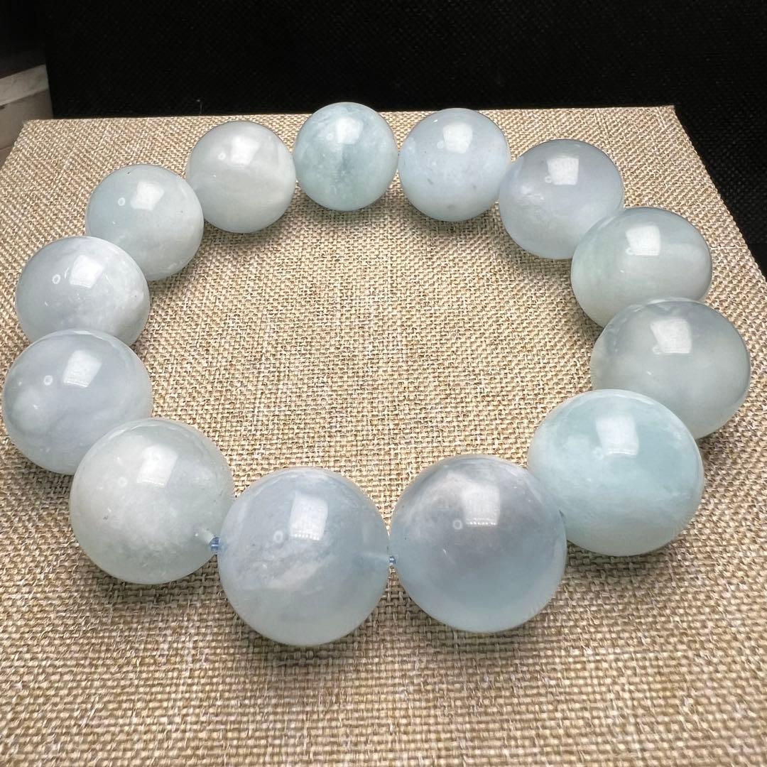 【84021】大玉 アクアマリン 16.5mm ブレスレット シーラーあり