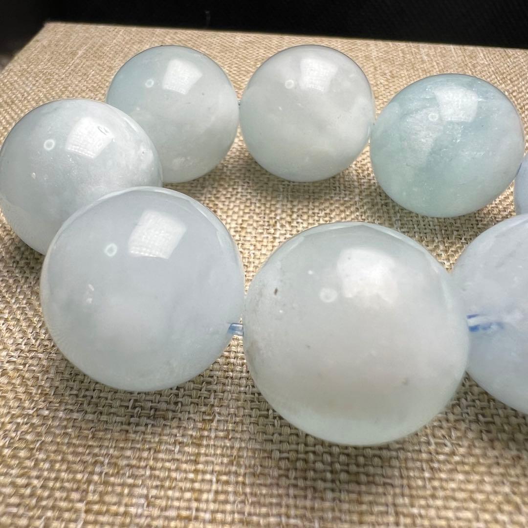 【84021】大玉 アクアマリン 16.5mm ブレスレット シーラーあり