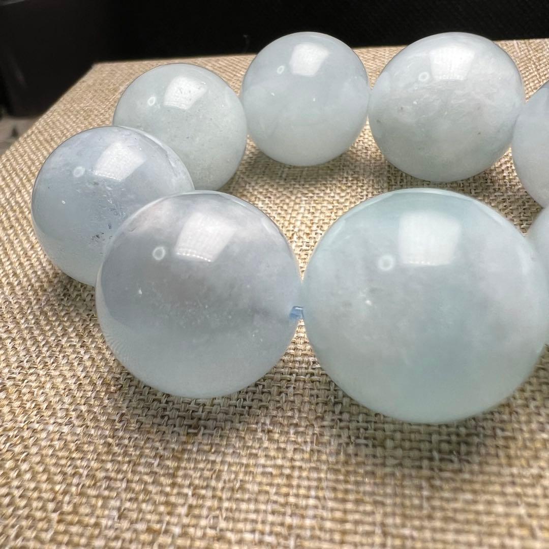 【84021】大玉 アクアマリン 16.5mm ブレスレット シーラーあり