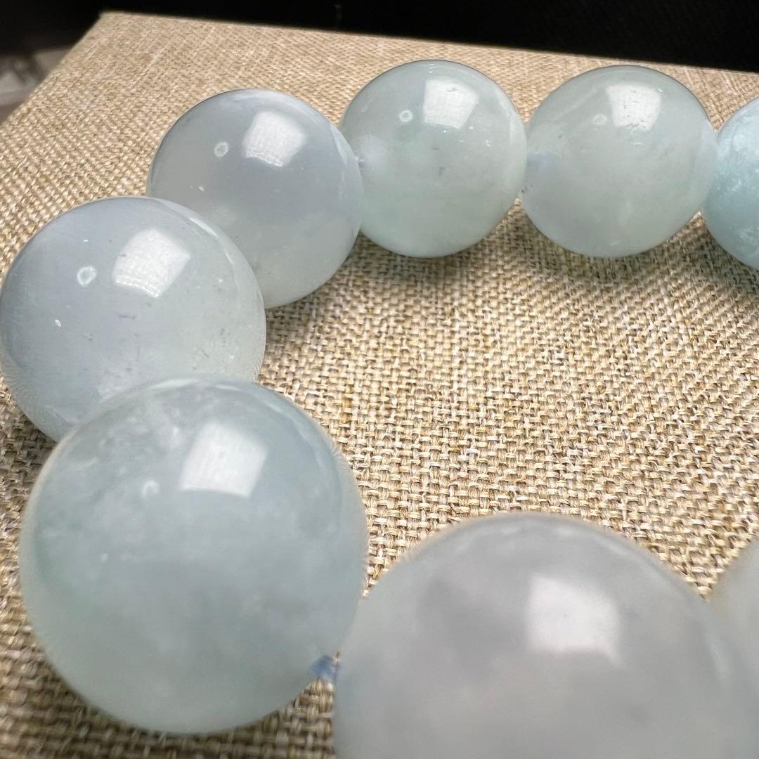 【84021】大玉 アクアマリン 16.5mm ブレスレット シーラーあり