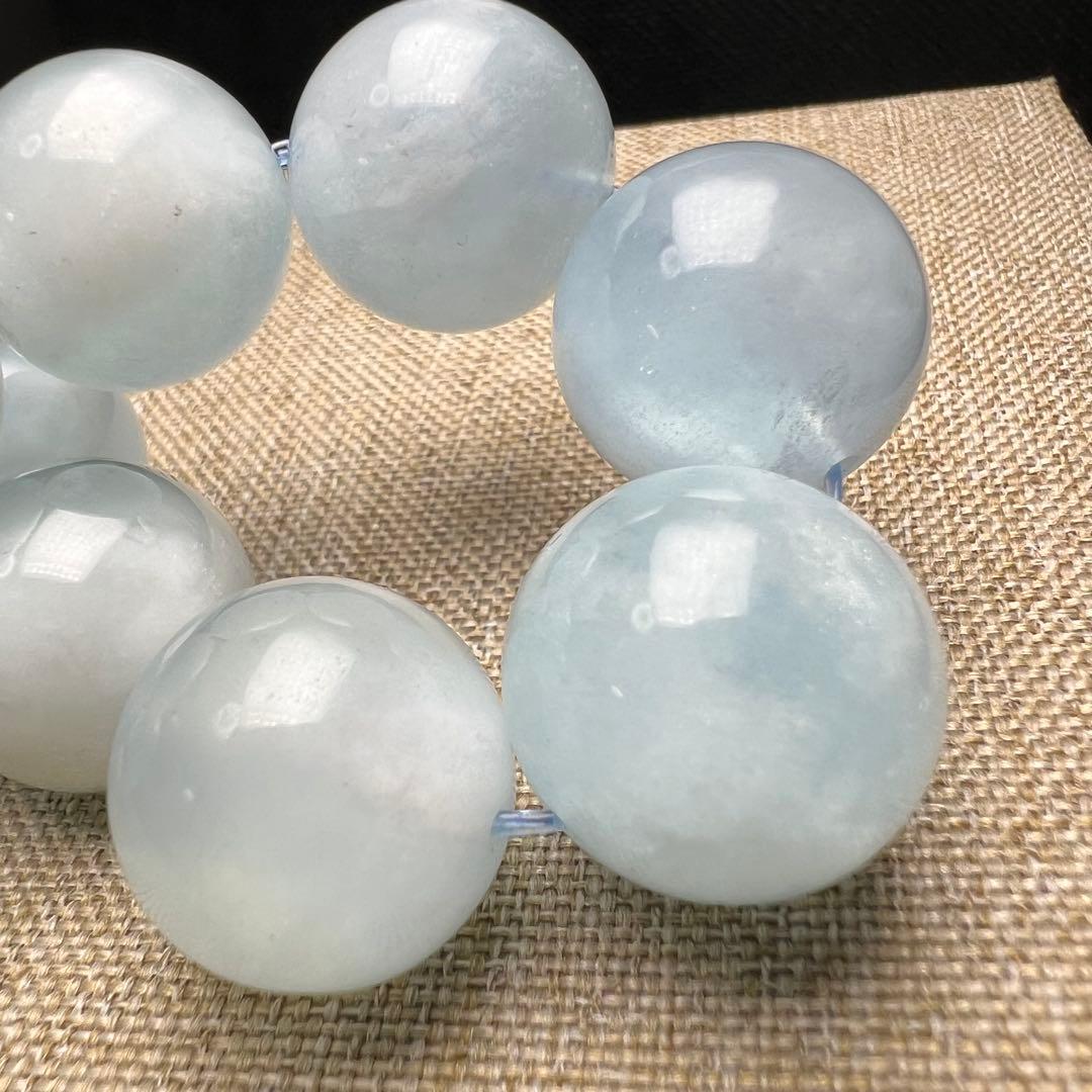 【84021】大玉 アクアマリン 16.5mm ブレスレット シーラーあり