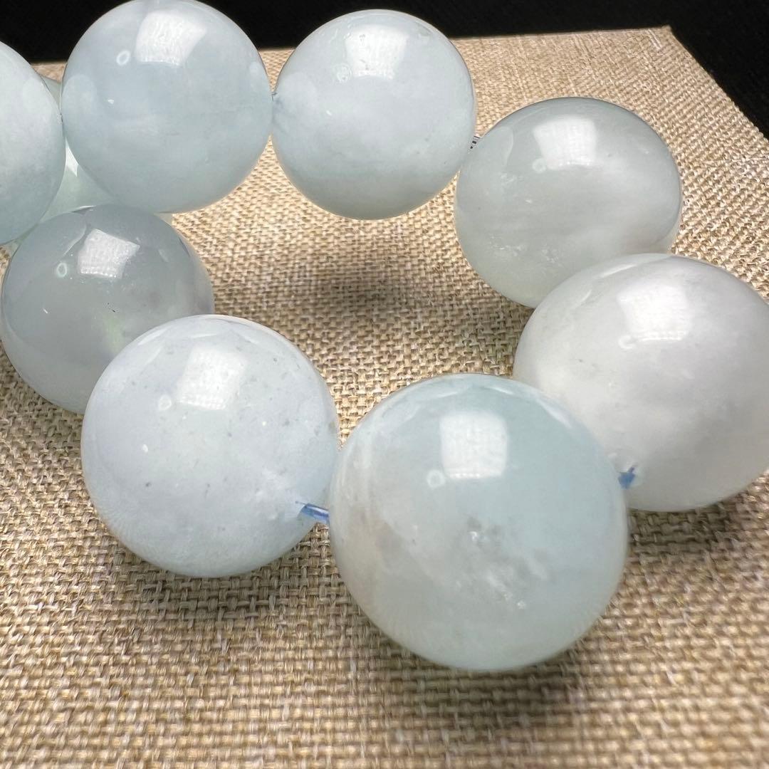 【84021】大玉 アクアマリン 16.5mm ブレスレット シーラーあり