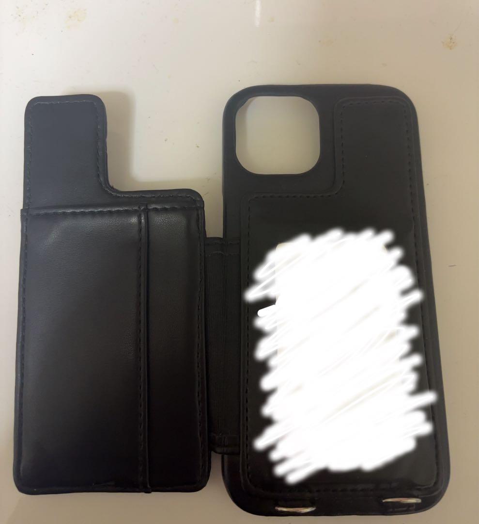 pium バイカラーリボンキルティングiPhoneケース ブラック
