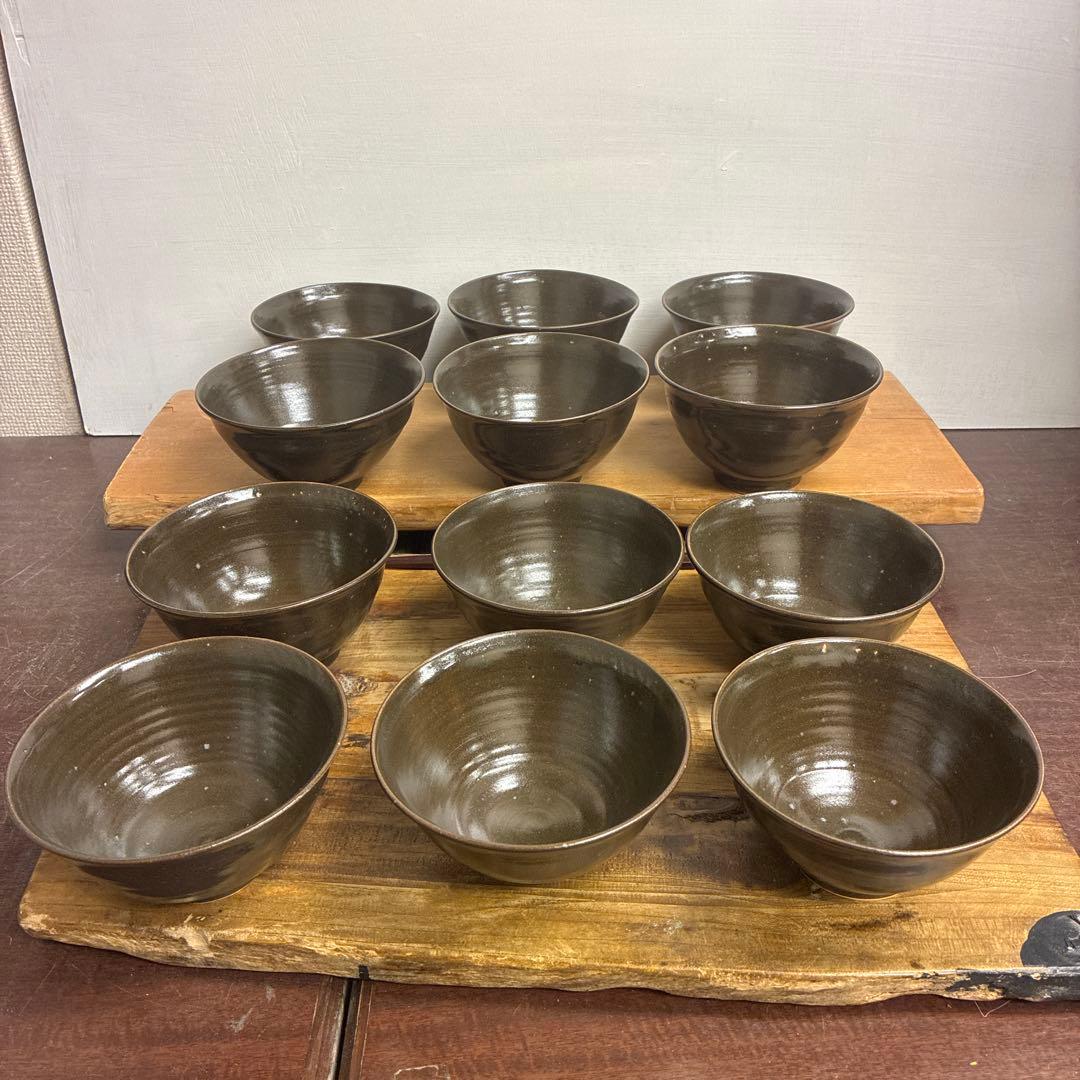 新品　陶器　陶芸作家　小丼12個　670