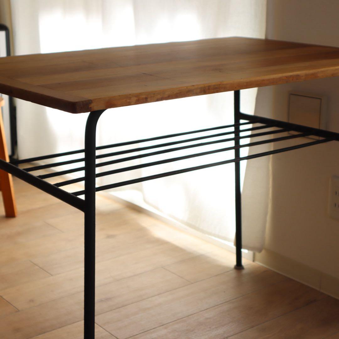 益子古道具店の木製家具リメイクダイニングテーブル