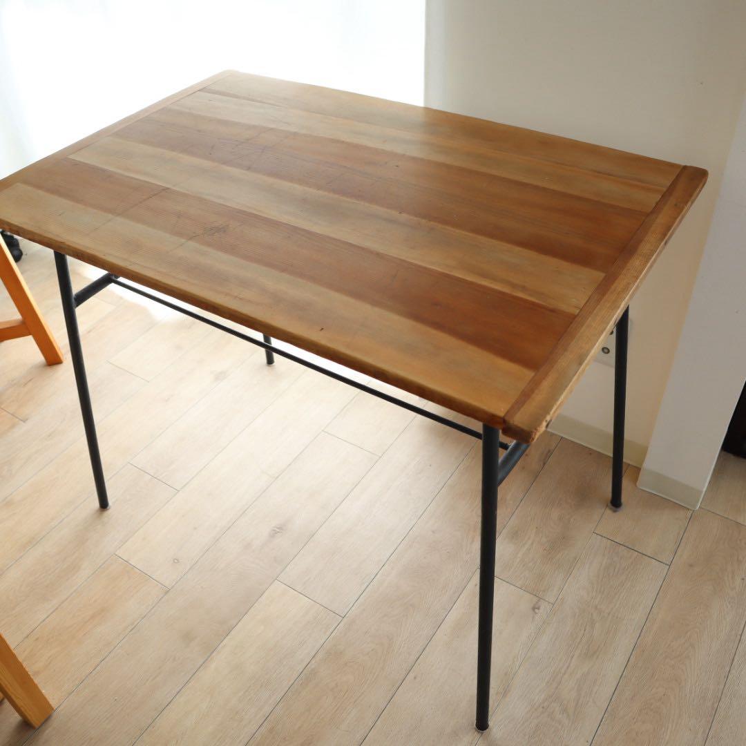 益子古道具店の木製家具リメイクダイニングテーブル