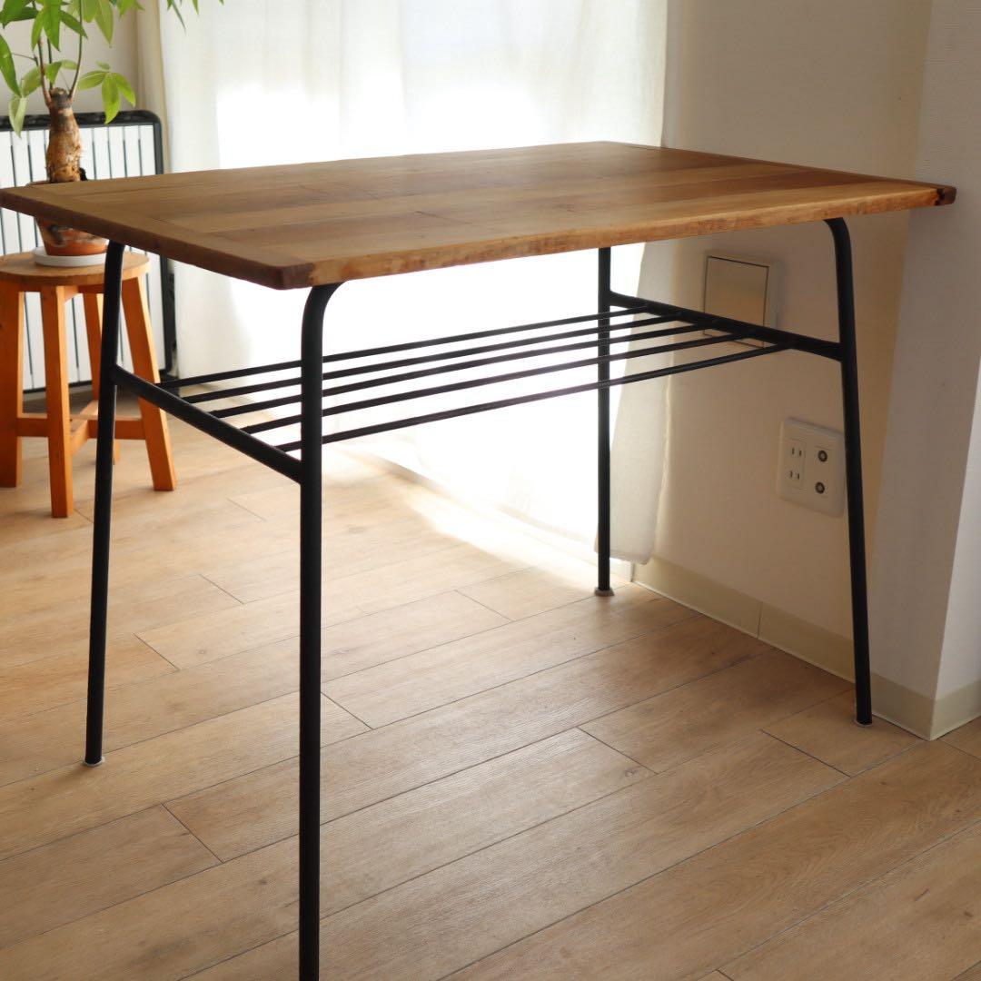 益子古道具店の木製家具リメイクダイニングテーブル