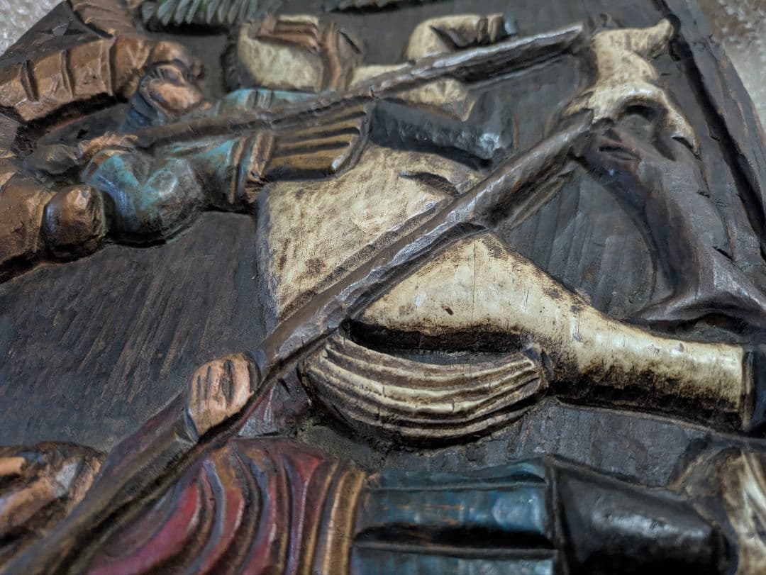 置物　アート　オブジェ　無垢　インド製　ヴィンテージ　アンティーク　木製