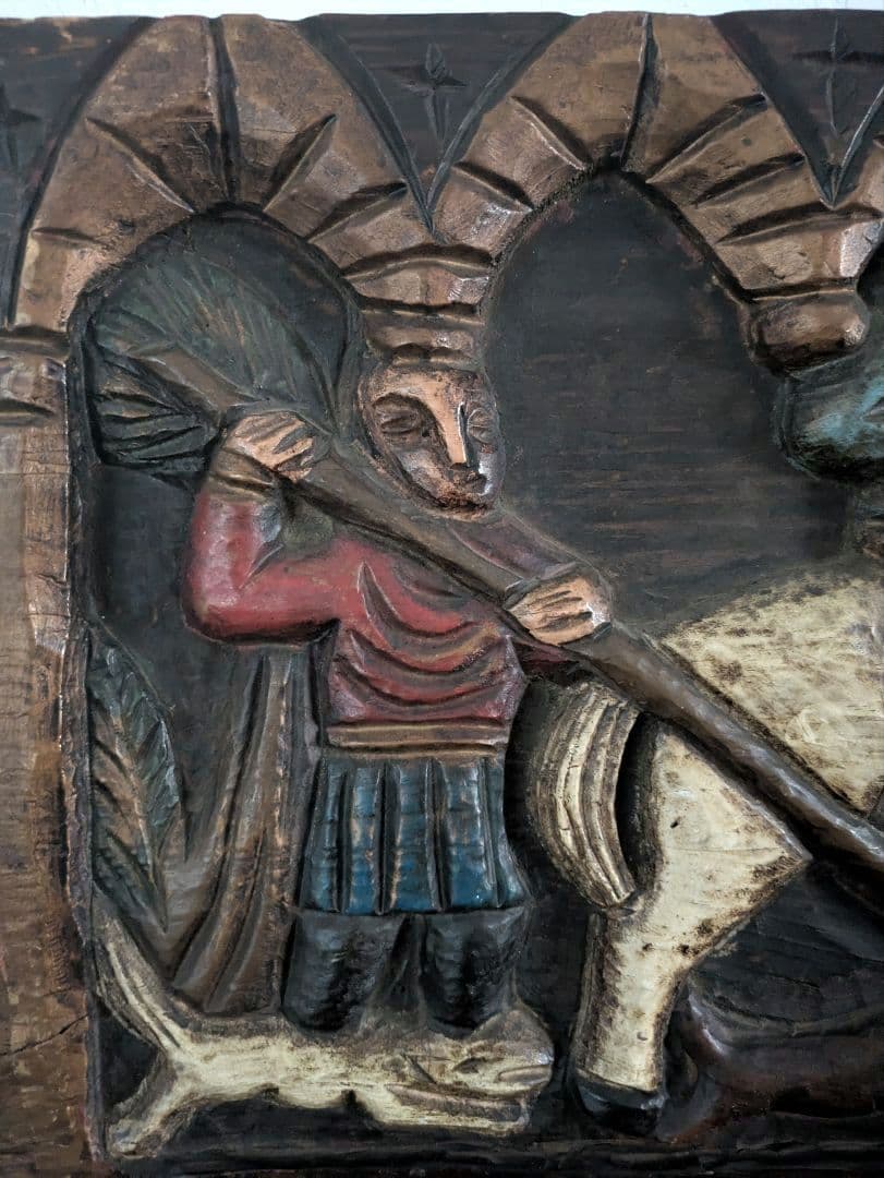 置物　アート　オブジェ　無垢　インド製　ヴィンテージ　アンティーク　木製