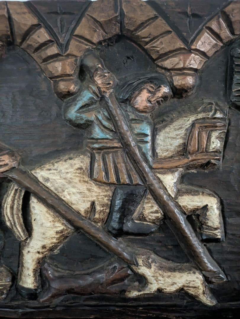 置物　アート　オブジェ　無垢　インド製　ヴィンテージ　アンティーク　木製