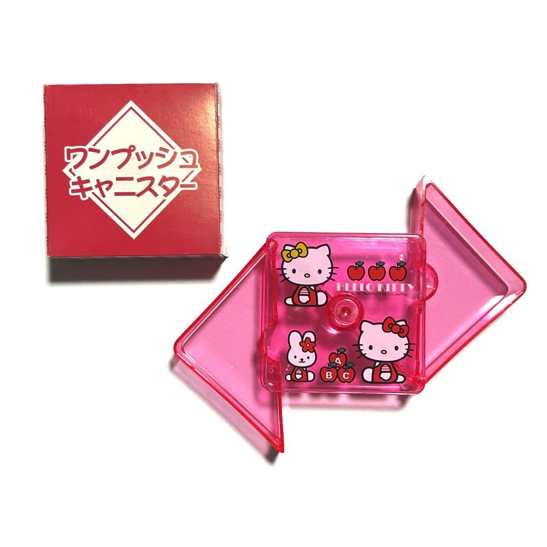 Sanrio Hello kitty 小物入れ ワンプッシュキャニスター 希少