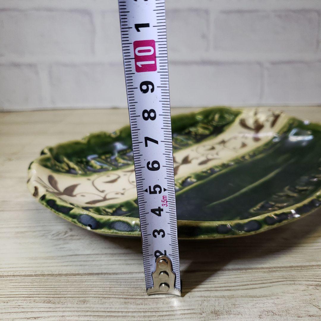 織部唐草楕円皿(4枚)