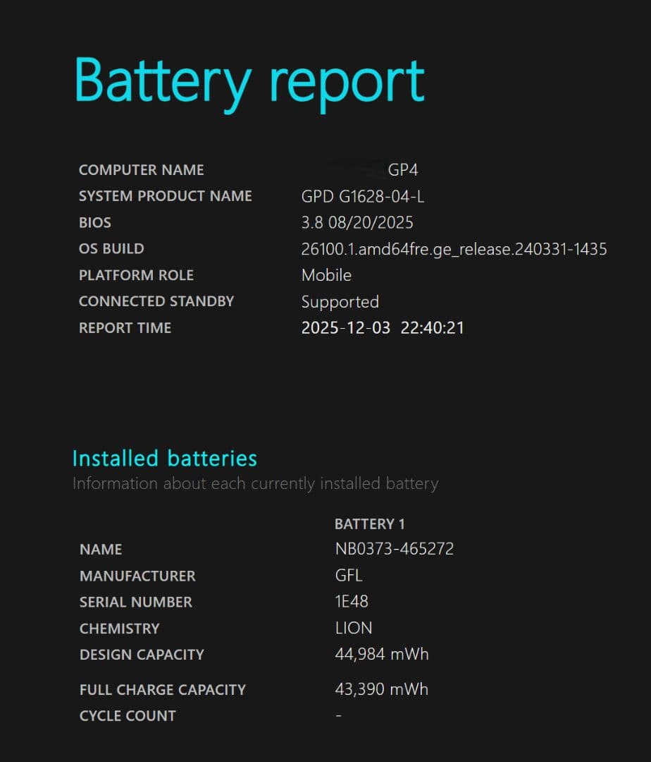 【美品】GPD Pocket 4 (Ryzen 8840U ) 16GB/1TB