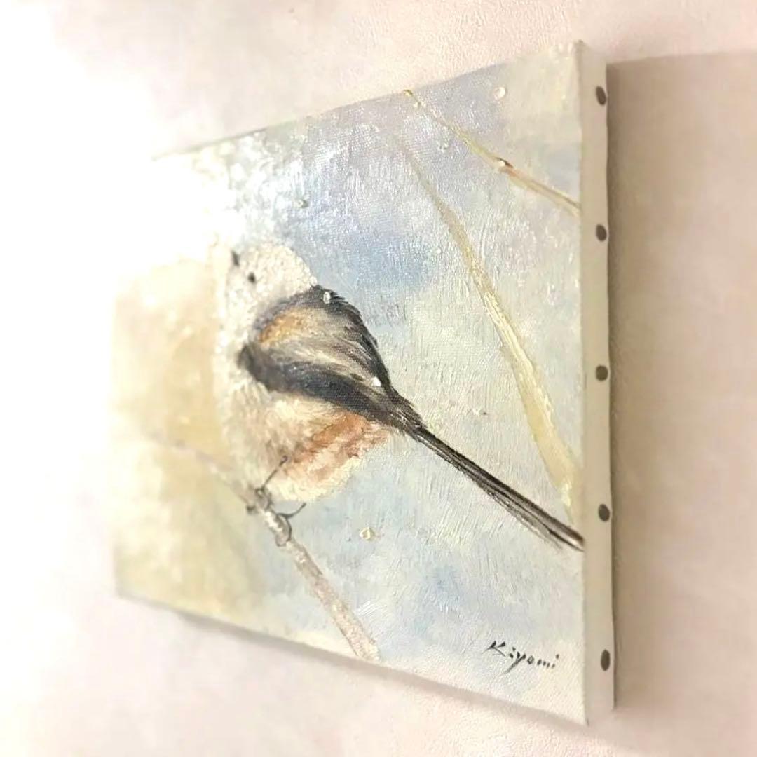 シマエナガ　【油絵】