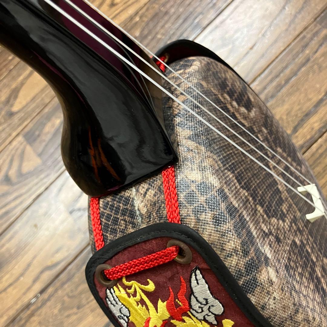 沖縄三線 人工皮 三味線 胴巻き 和楽器　★ソフトケース付き