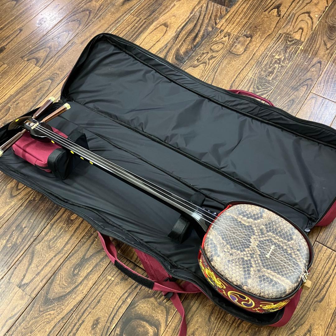 沖縄三線 人工皮 三味線 胴巻き 和楽器　★ソフトケース付き