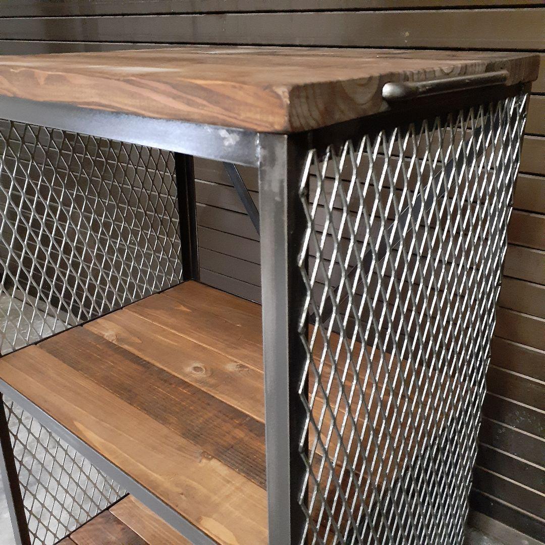 アイアン　シェルフ　ラック　インダストリアル　シューズラック　男前　棚