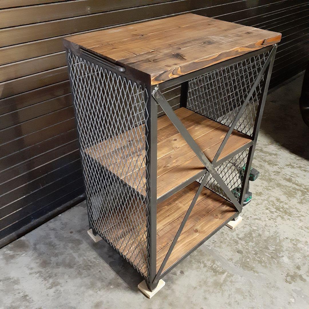 アイアン　シェルフ　ラック　インダストリアル　シューズラック　男前　棚