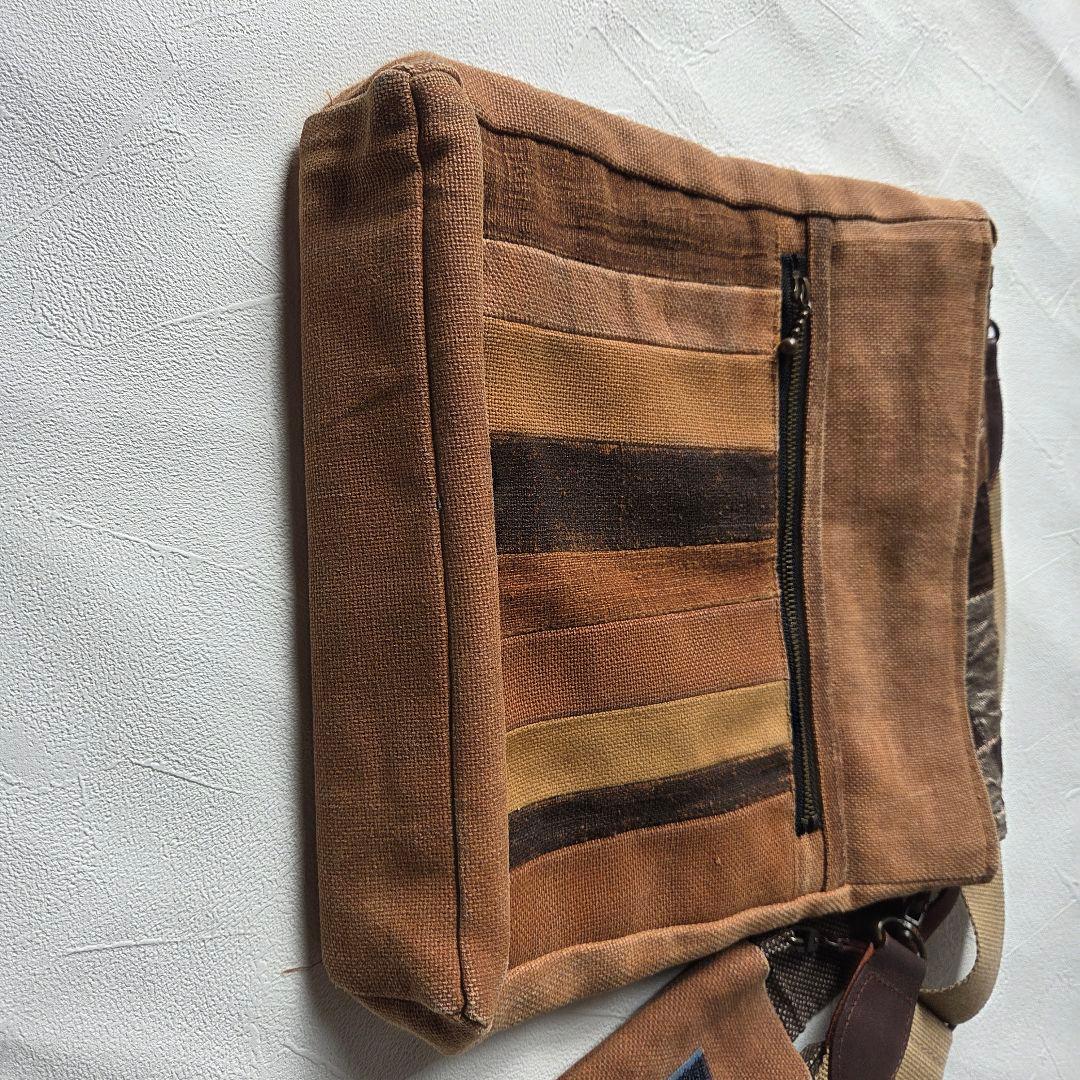 酒袋と大島紬ハンドメイド ショルダーバッグ一点もの