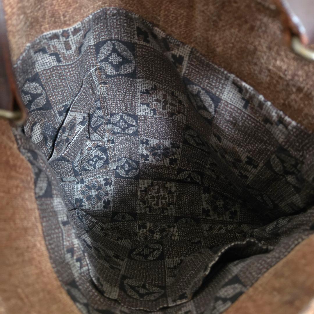 酒袋と大島紬ハンドメイド ショルダーバッグ一点もの