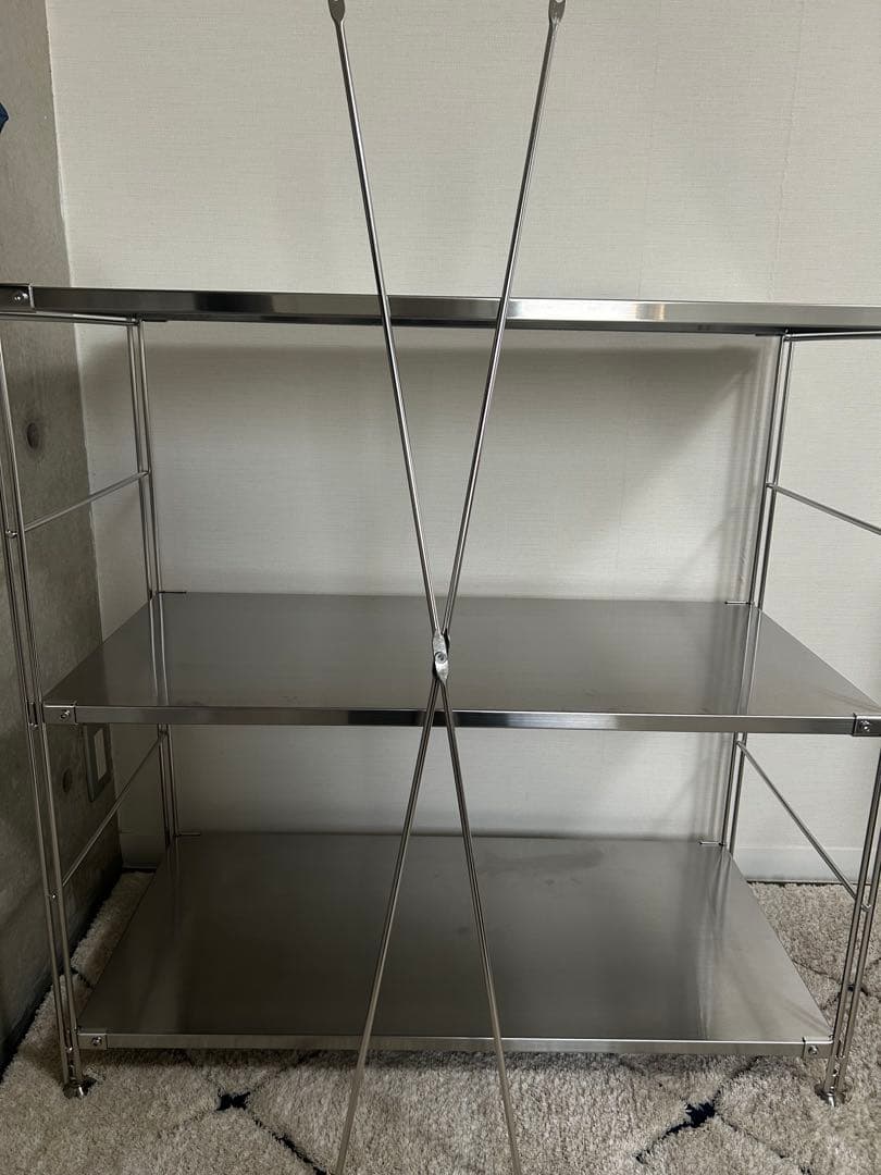 無印良品　ステンレスユニットシェルフ　ワイド小