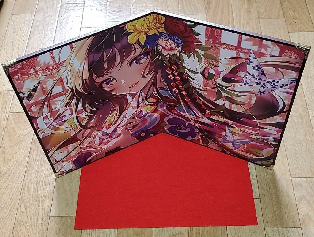 森倉円　卓上屏風『華の誘い』　絵師100人展