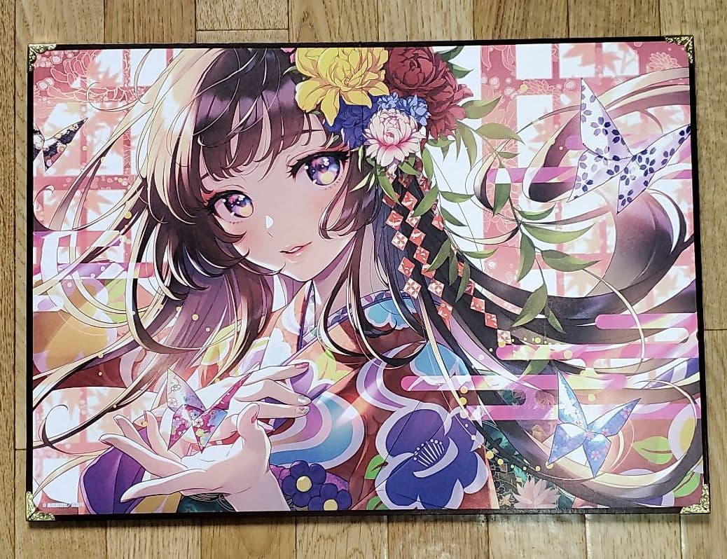 森倉円　卓上屏風『華の誘い』　絵師100人展