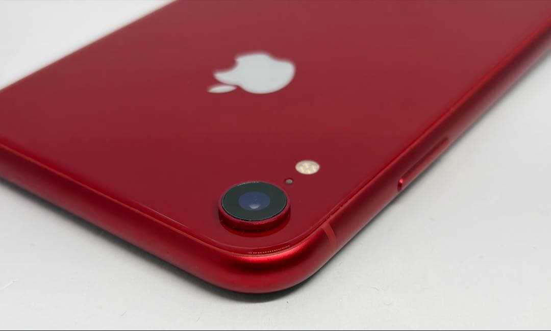 【美品】iPhone XR 128GB赤レッドSIMフリー 元箱+新品フィルム