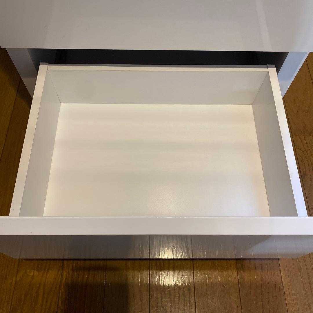 チェスト　4段　ホワイト　1点 dinos 収納 光沢 木製 リビング　タンス