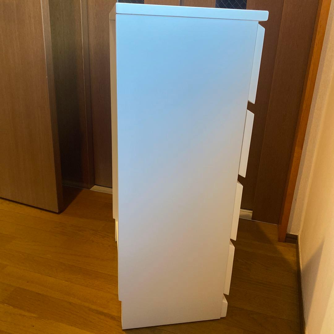 チェスト　4段　ホワイト　1点 dinos 収納 光沢 木製 リビング　タンス