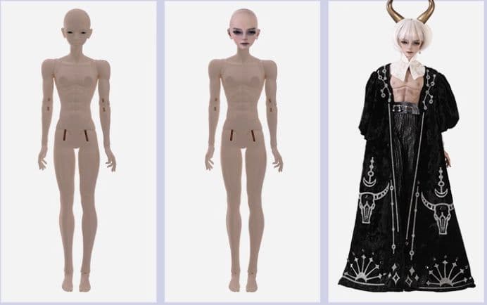 AX511 BJD 1/4 ドール本体 Taurus 球体関節人形 ハンドメイド