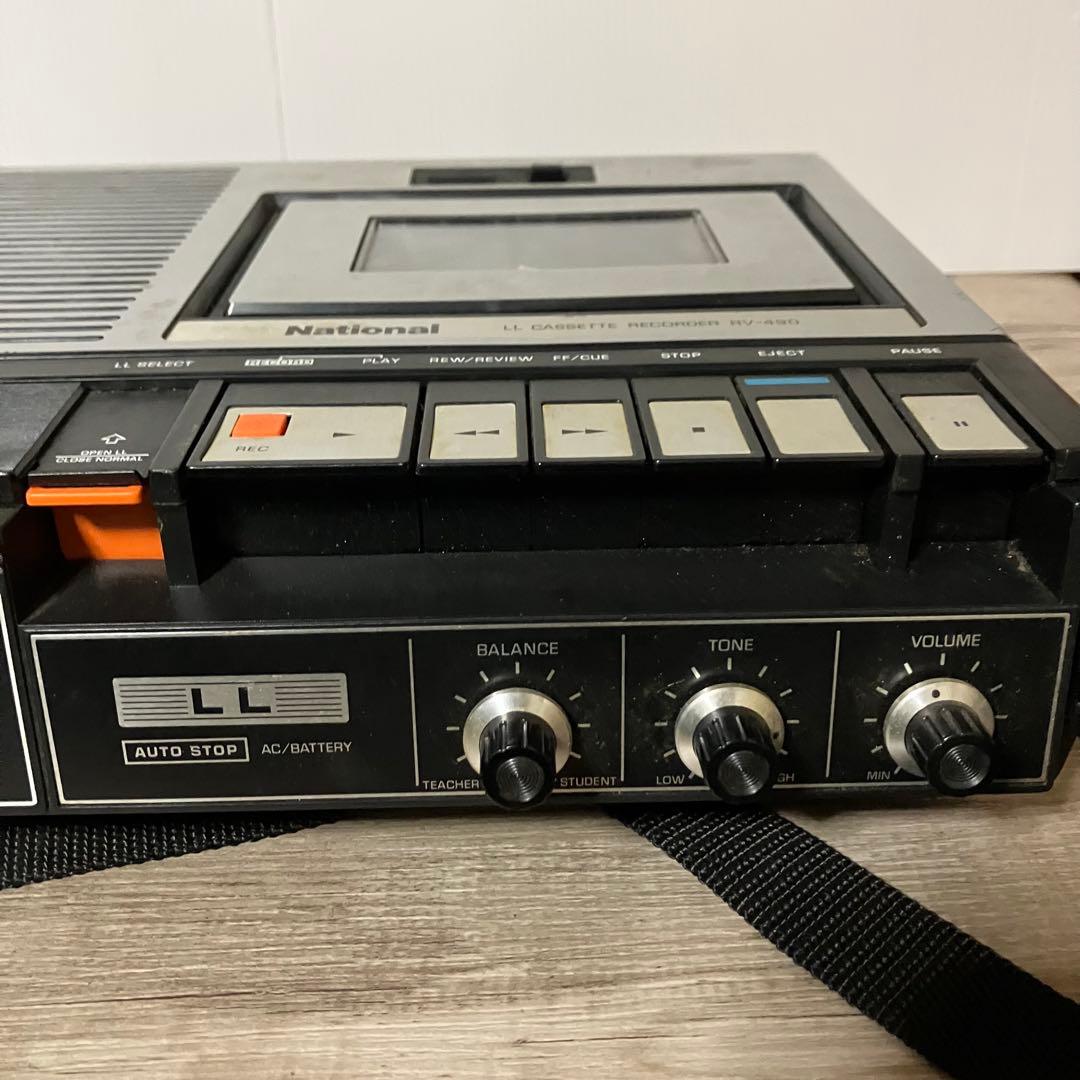 D-1 【昭和レトロ】National ナショナルカセットレコーダーRV-490