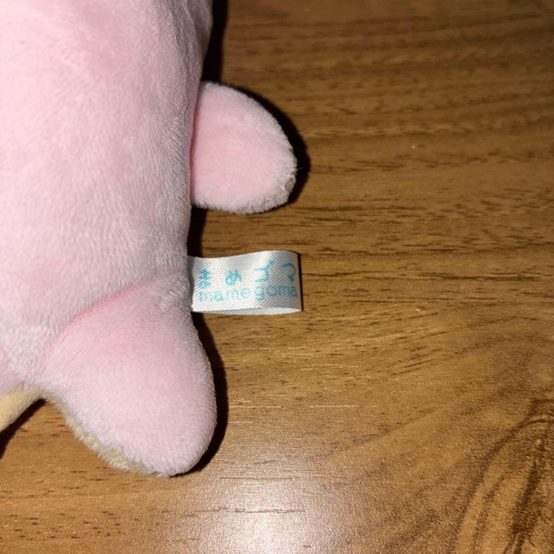 まめゴマぬいぐるみ。桜ピンク。さくら。レトロなまめゴマぬいぐるみ。
