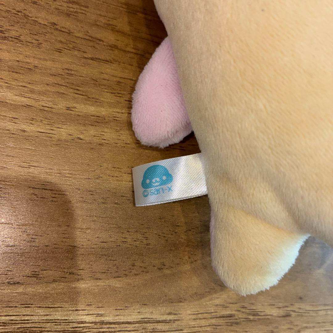 まめゴマぬいぐるみ。桜ピンク。さくら。レトロなまめゴマぬいぐるみ。