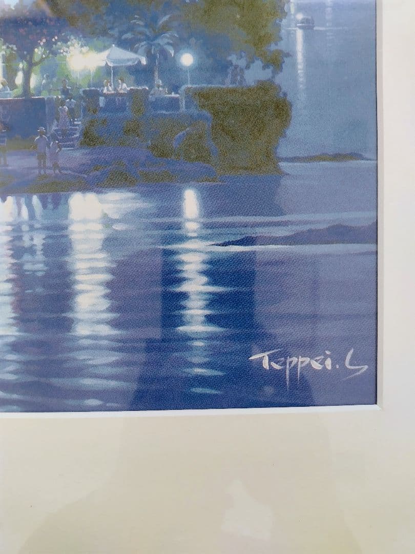 笹倉鉄平　ラゴ・マジョーレ 額装ポスター 104×54cm