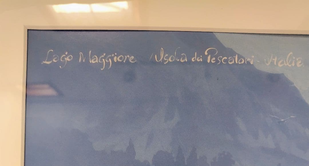 笹倉鉄平　ラゴ・マジョーレ 額装ポスター 104×54cm