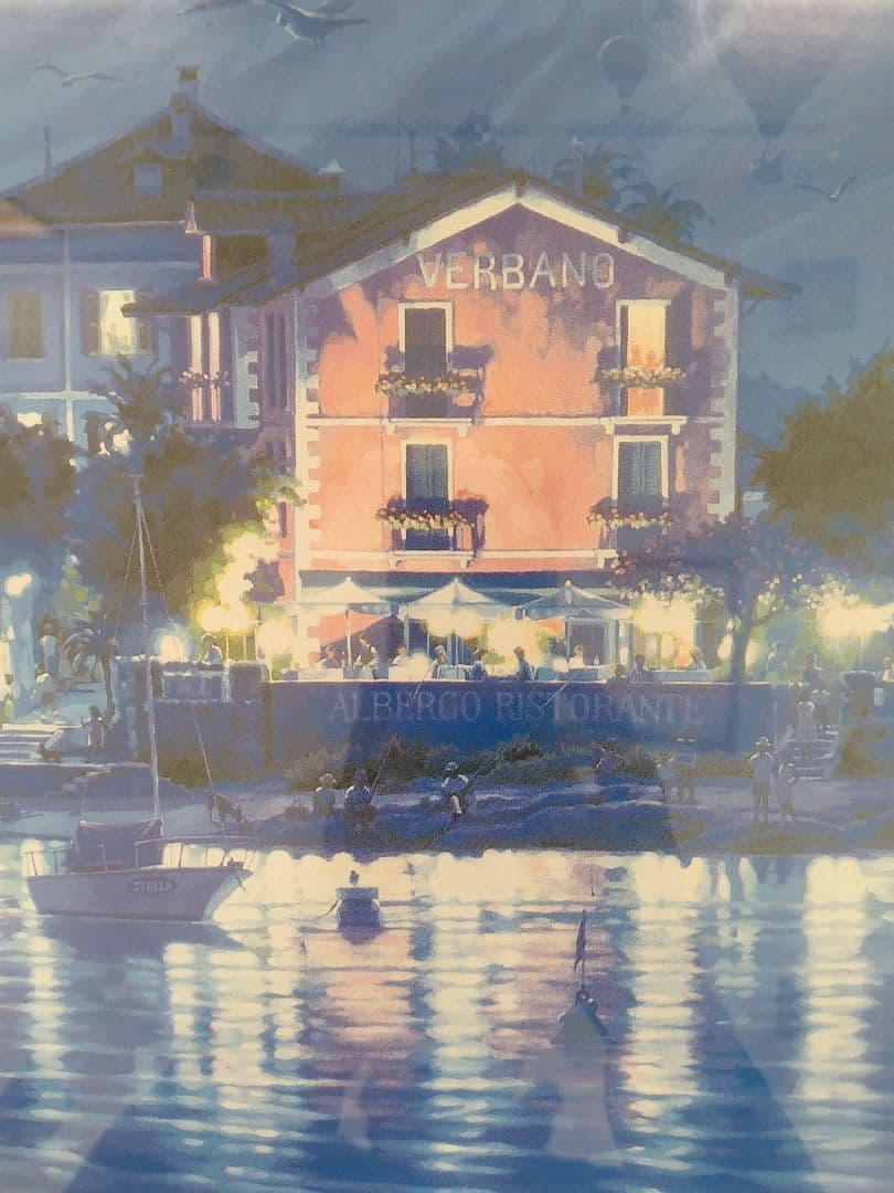 笹倉鉄平　ラゴ・マジョーレ 額装ポスター 104×54cm