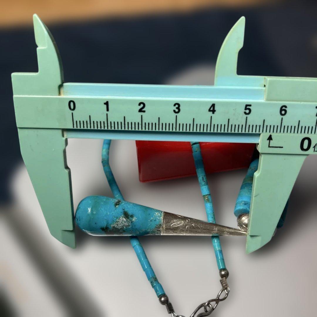 ( ´ ▽ ` )綺麗なターコイズ(トルコ石)のカレンシルバーのネックレス