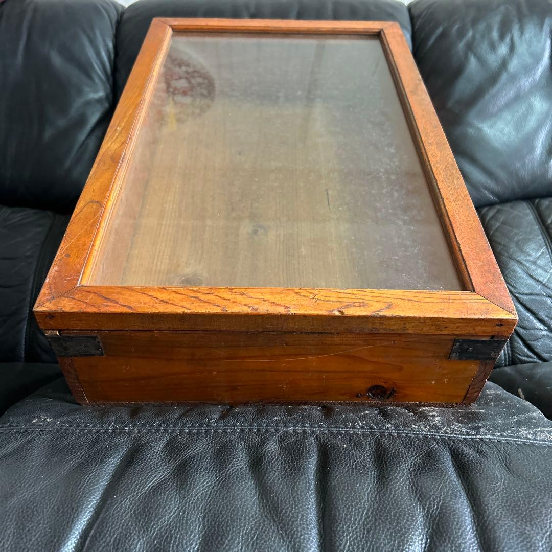 古い木製ガラスケース　玩具屋　おもちゃお菓子ケース　収納箱1台　2番　昭和レトロ