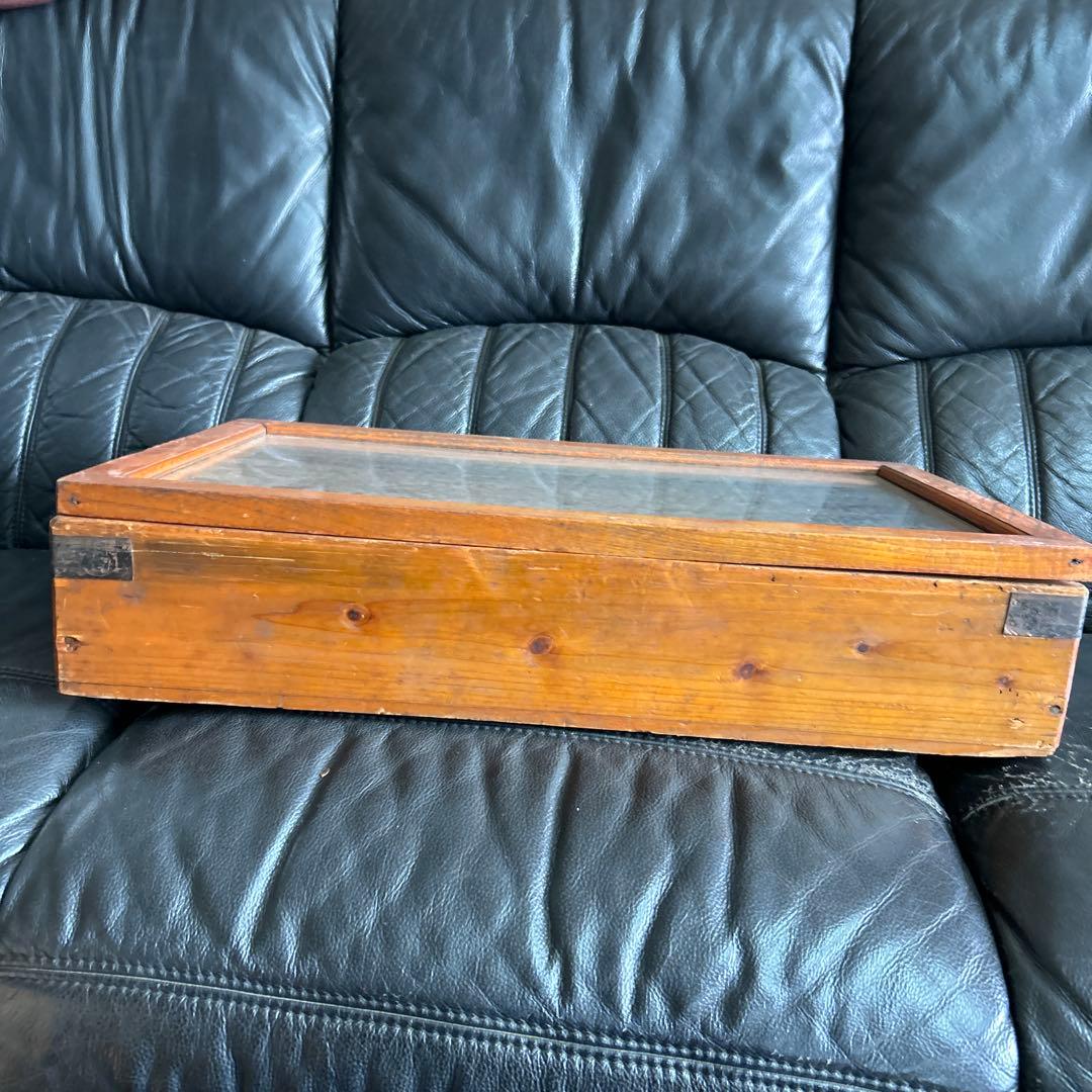 古い木製ガラスケース　玩具屋　おもちゃお菓子ケース　収納箱1台　2番　昭和レトロ