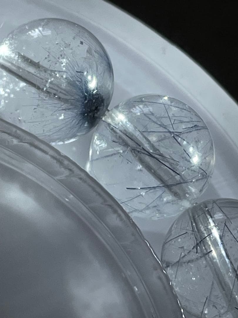 超希少！！ブルーサゲニティックルチルクォーツ9.8㎜新品未使用）高品質ブルー針