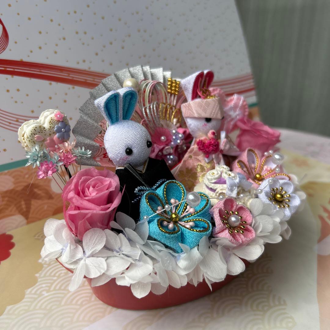 桜姫❣️和装うさぎちゃんウェディングアレンジ❣️結婚式、記念日♡♡