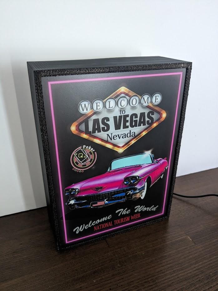 ラスベガス アメ車 旧車 ダイナー 看板 置物 アメリカン雑貨 ライトBOX