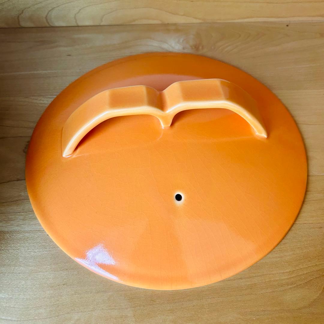 ガス　鍋　お鍋　陶器　蓋　黒　オレンジ　パーティー 調理器具　土鍋